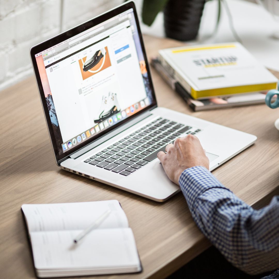 man using a laptop